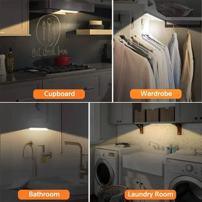 Ultra-Thin Rechargeable Motion Sensor LED Light – Wireless Cabinet & Wardrobe Lamp