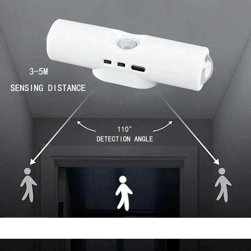 RGB Gradient Motion Sensor Night Light – Rechargeable Magnetic Wall Lamp