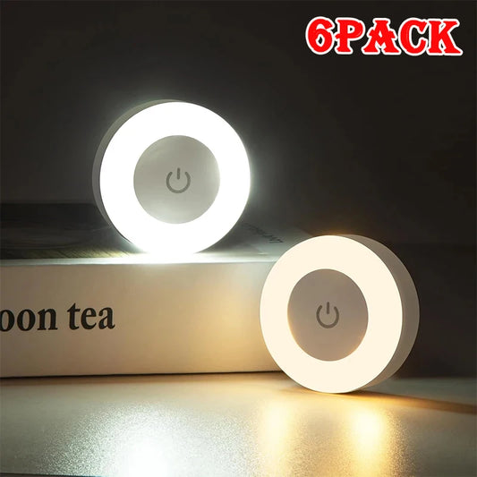 Rechargeable Touch Sensor LED Night Light – 3-Color Dimmable Magnetic Lamp