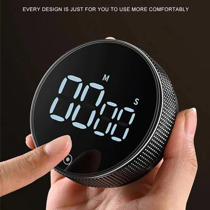DINRGO Magnetic Kitchen Timer – Digital Rotary Countdown Timer for Cooking, Baking & Everyday Tasks